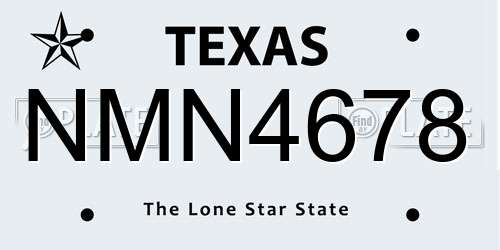 NMN4678 Texas License Plate