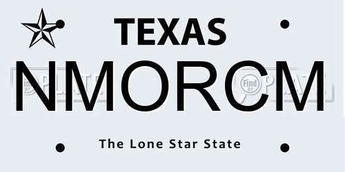NMORCM Texas License Plate