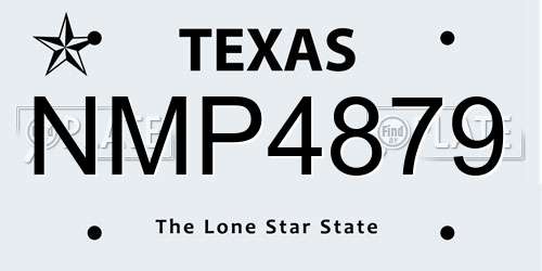 NMP4879 Texas License Plate