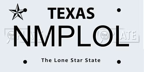 NMPLOL Texas License Plate