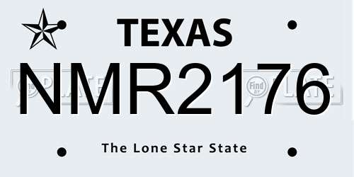 NMR2176 Texas License Plate