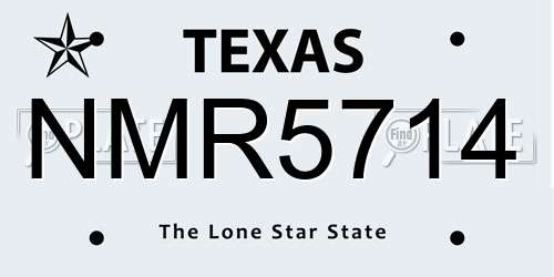 NMR5714 Texas License Plate