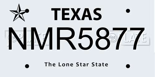 NMR5877 Texas License Plate