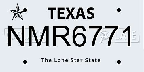 NMR6771 Texas License Plate