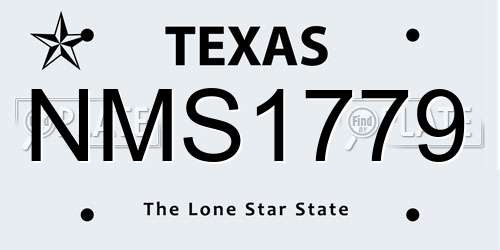 NMS1779 Texas License Plate