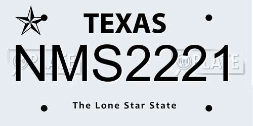 NMS2221 Texas License Plate