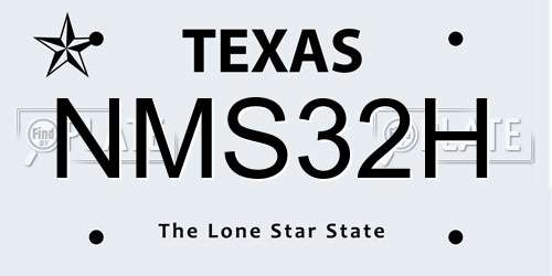 NMS32H Texas License Plate