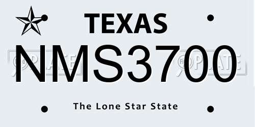 NMS3700 Texas License Plate
