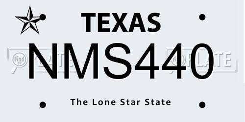 NMS440 Texas License Plate
