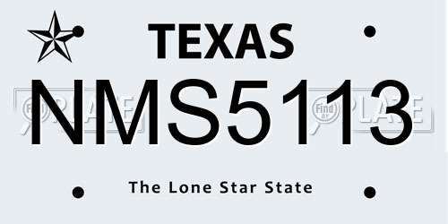 NMS5113 Texas License Plate