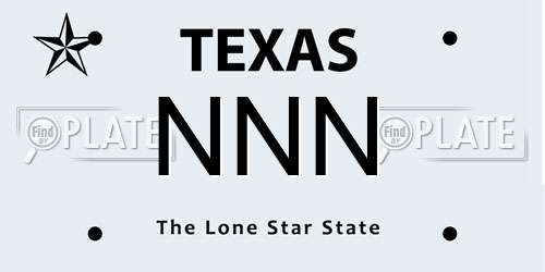 NNN Texas License Plate