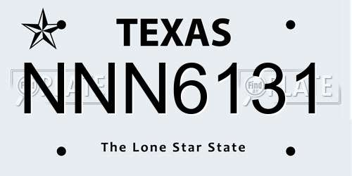 NNN6131 Texas License Plate