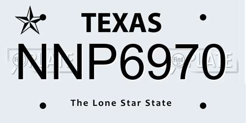 NNP6970 Texas License Plate