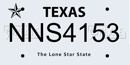 NNS4153 Texas License Plate