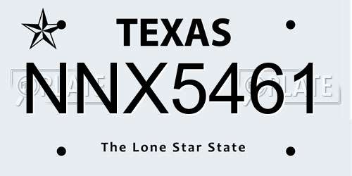NNX5461 Texas License Plate