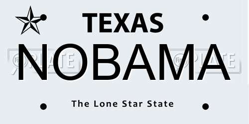 NOBAMA Texas License Plate