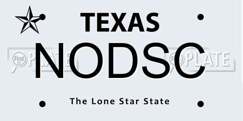 NODSC Texas License Plate