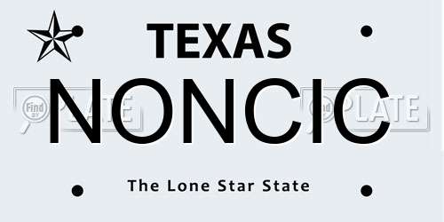 NONCIC Texas License Plate