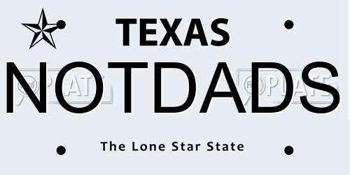 NOTDADS Texas License Plate