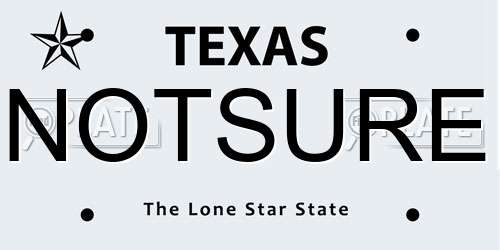 NOTSURE Texas License Plate