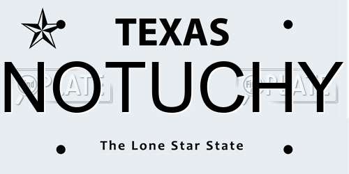 NOTUCHY Texas License Plate