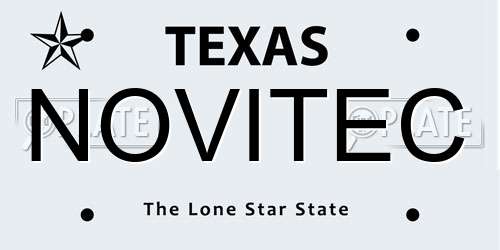 NOVITEC Texas License Plate