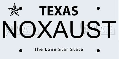 NOXAUST Texas License Plate