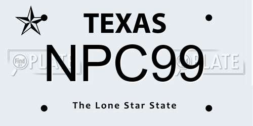 NPC99 Texas License Plate