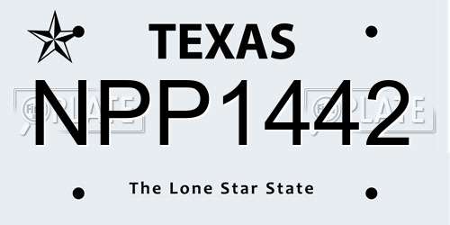 NPP1442 Texas License Plate