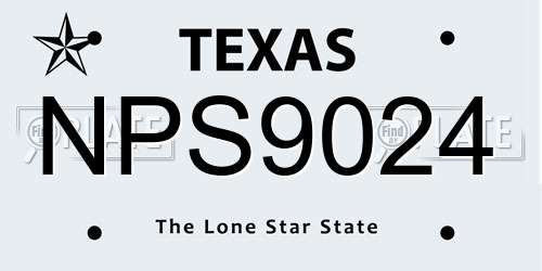 NPS9024 Texas License Plate