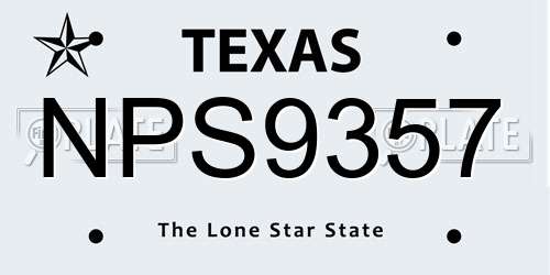 NPS9357 Texas License Plate