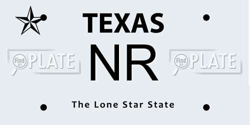 NR Texas License Plate