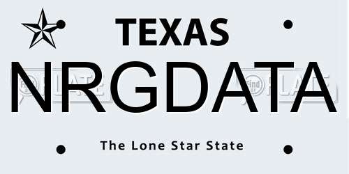 NRGDATA Texas License Plate