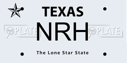 NRH Texas License Plate
