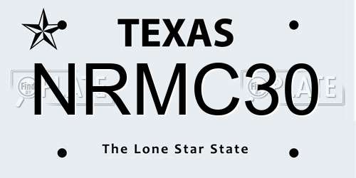 NRMC30 Texas License Plate