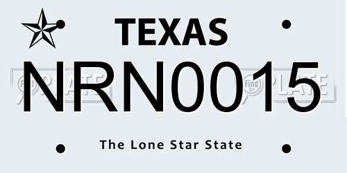 NRN0015 Texas License Plate