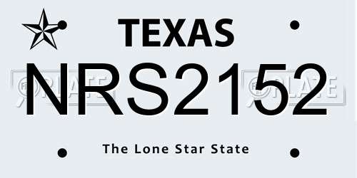 NRS2152 Texas License Plate