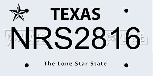 NRS2816 Texas License Plate