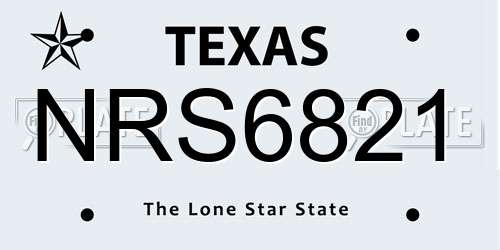 NRS6821 Texas License Plate