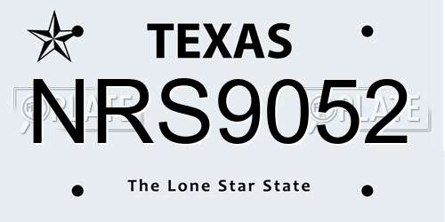 NRS9052 Texas License Plate