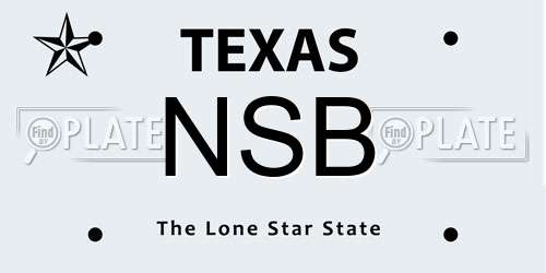 NSB Texas License Plate