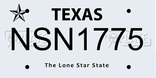 NSN1775 Texas License Plate