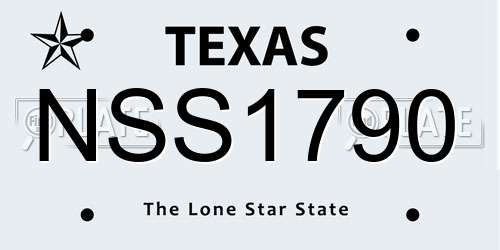 NSS1790 Texas License Plate