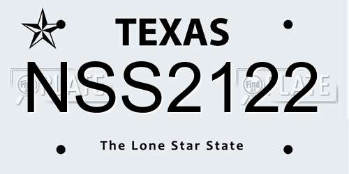NSS2122 Texas License Plate