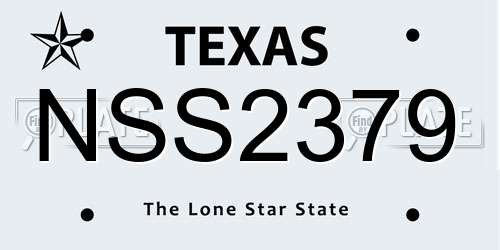 NSS2379 Texas License Plate