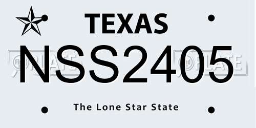 NSS2405 Texas License Plate