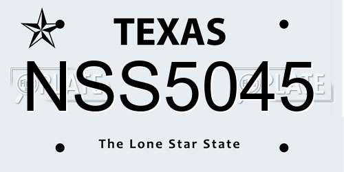 NSS5045 Texas License Plate