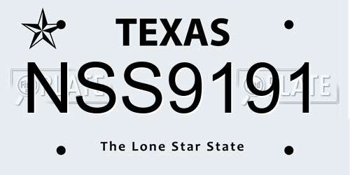 NSS9191 Texas License Plate
