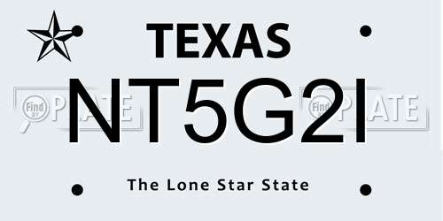 NT5G2I Texas License Plate
