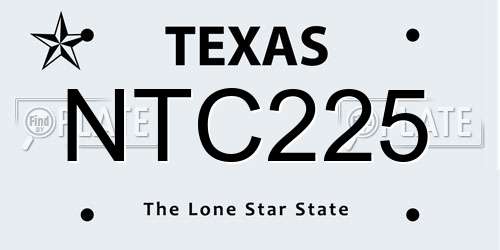 NTC225 Texas License Plate